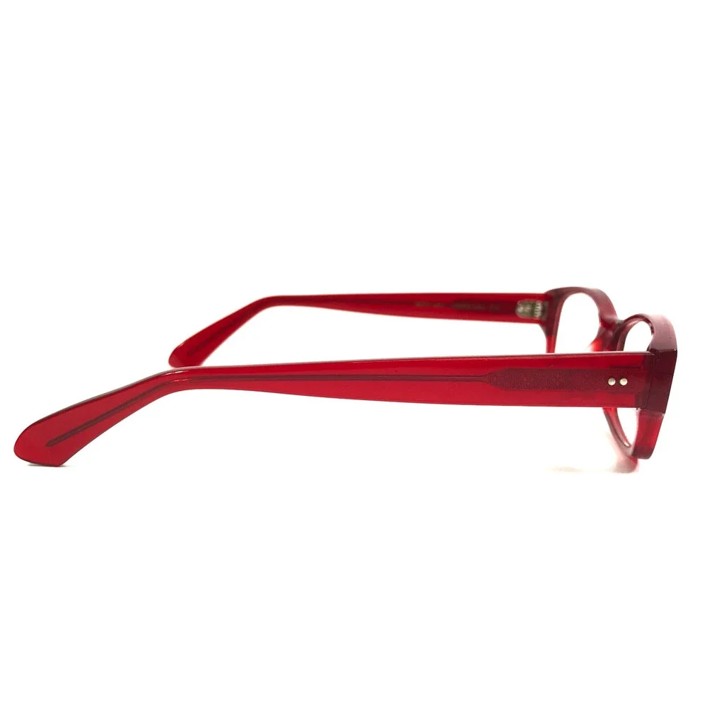 Jean Lafont Eyeglasses Frames INDY 462 Clear Transparent Red Rectangle 51-15-145